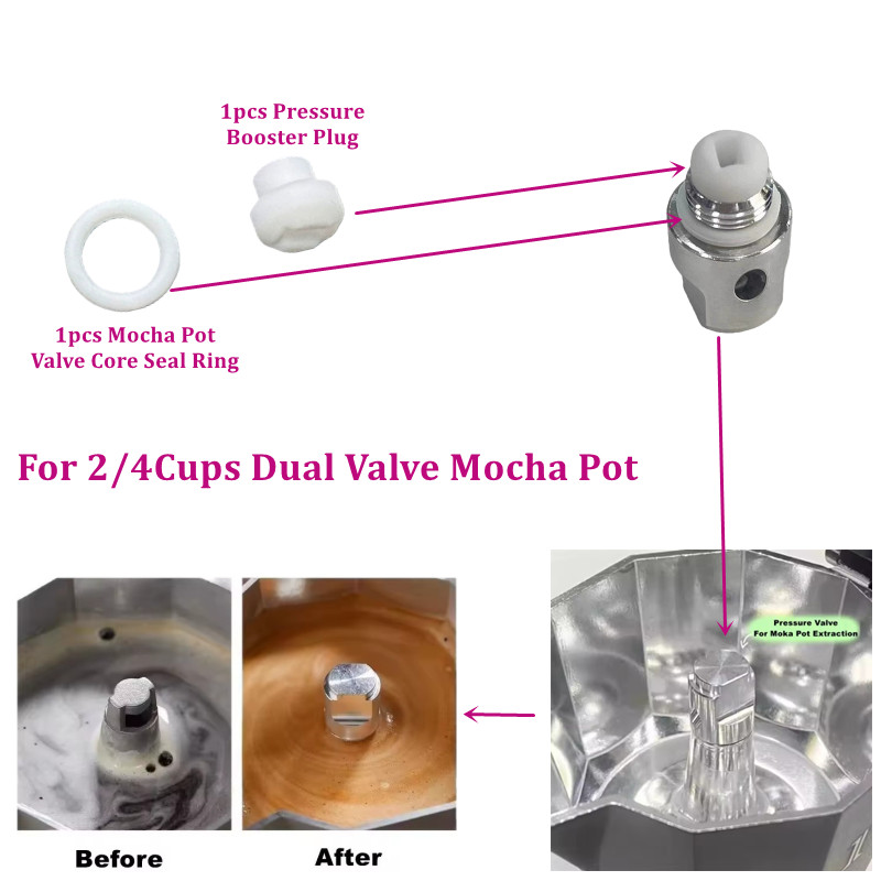 3 Set Mocha Pot Valve Core Sil - огляд і ціна Pothos
