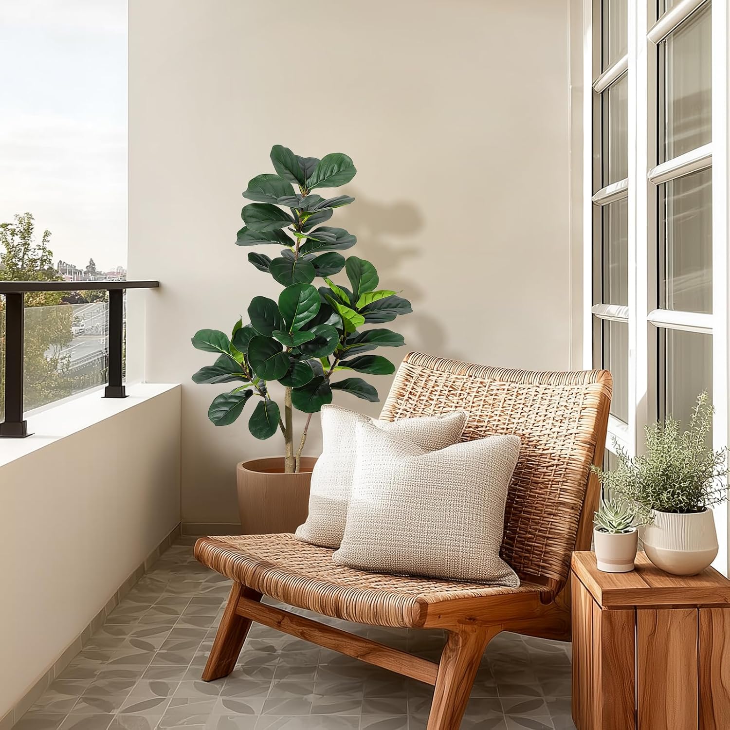 4 ft Fiddle Leaf Fig Tree Arti - огляд і ціна Fiddle Leaf Fig