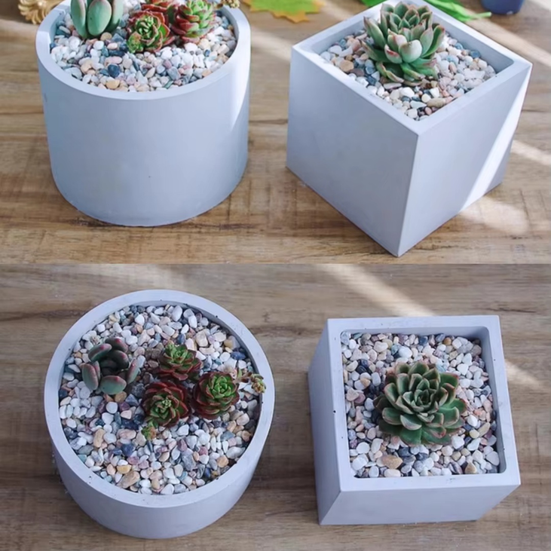 15cm Large Size Round Concrete - огляд і ціна Succulent Set