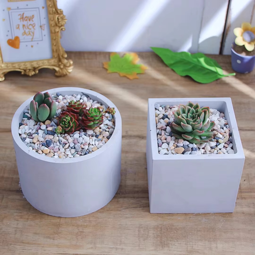 15cm Large Size Round Concrete - огляд і ціна Succulent Set