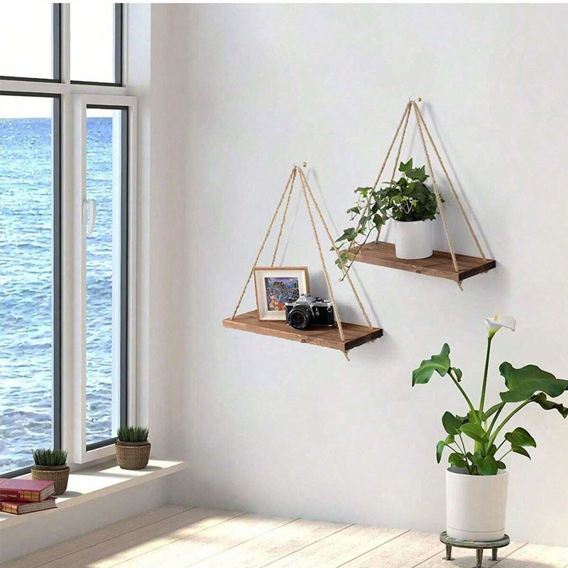 Wooden Swing Hanging Hemp Rope - огляд і ціна Terracotta Pot