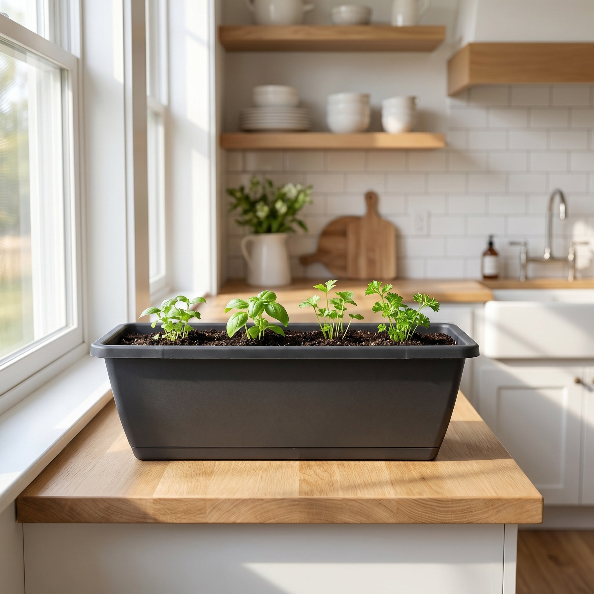 Rectangular Resin Planters Set - огляд і ціна Succulent Set